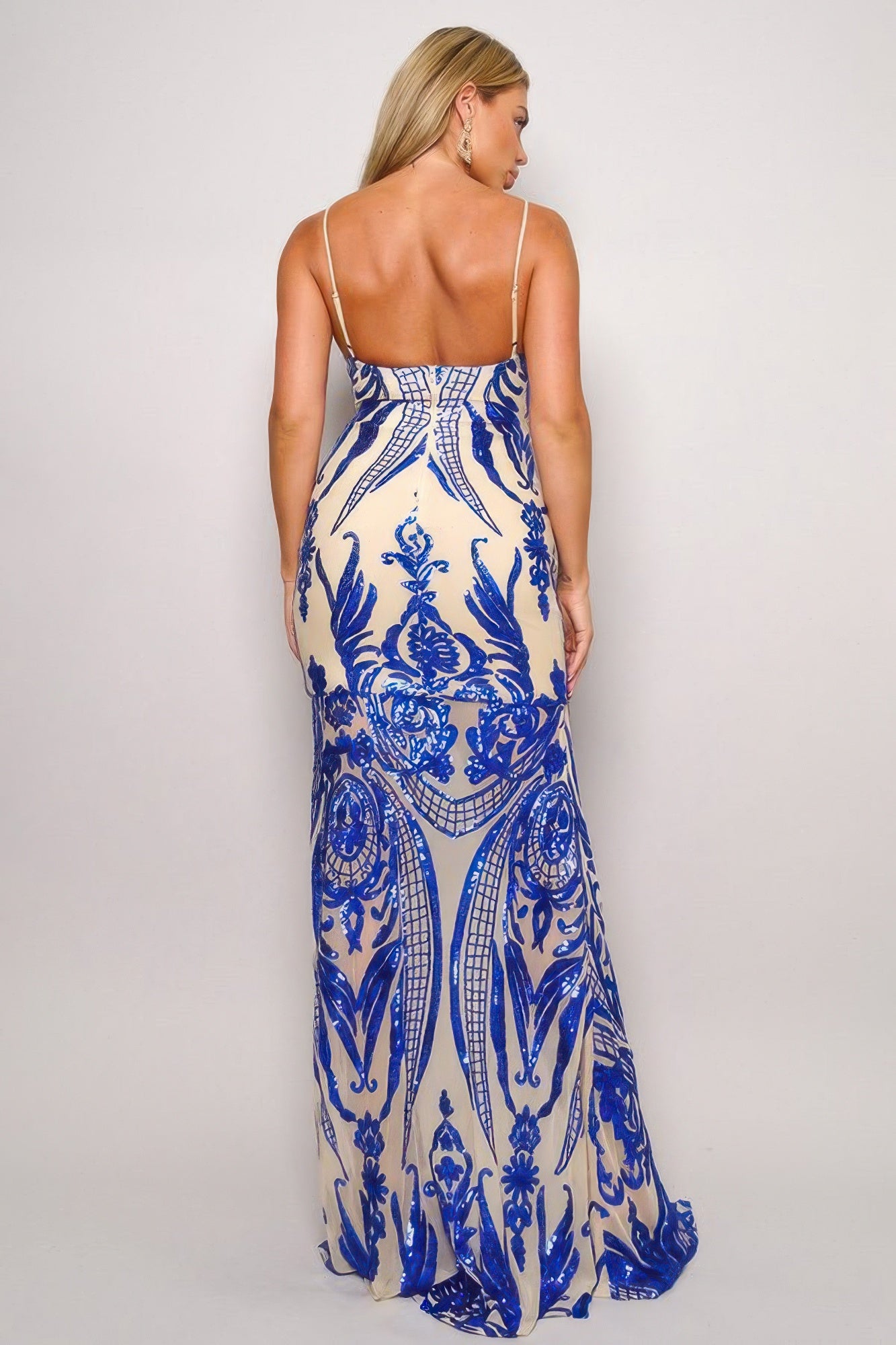 High Fashion Sequins Maxi Dress