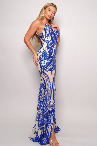 High Fashion Sequins Maxi Dress
