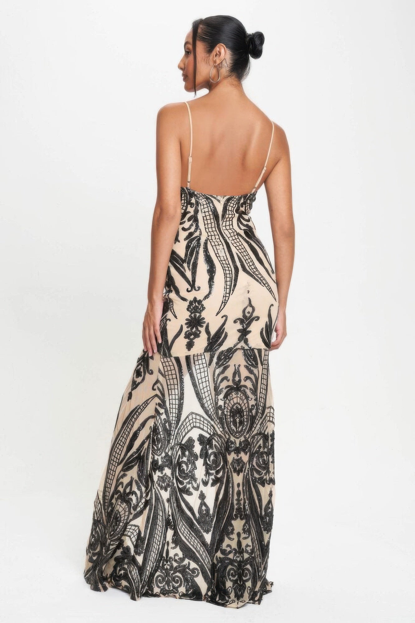 High Fashion Sequins Maxi Dress