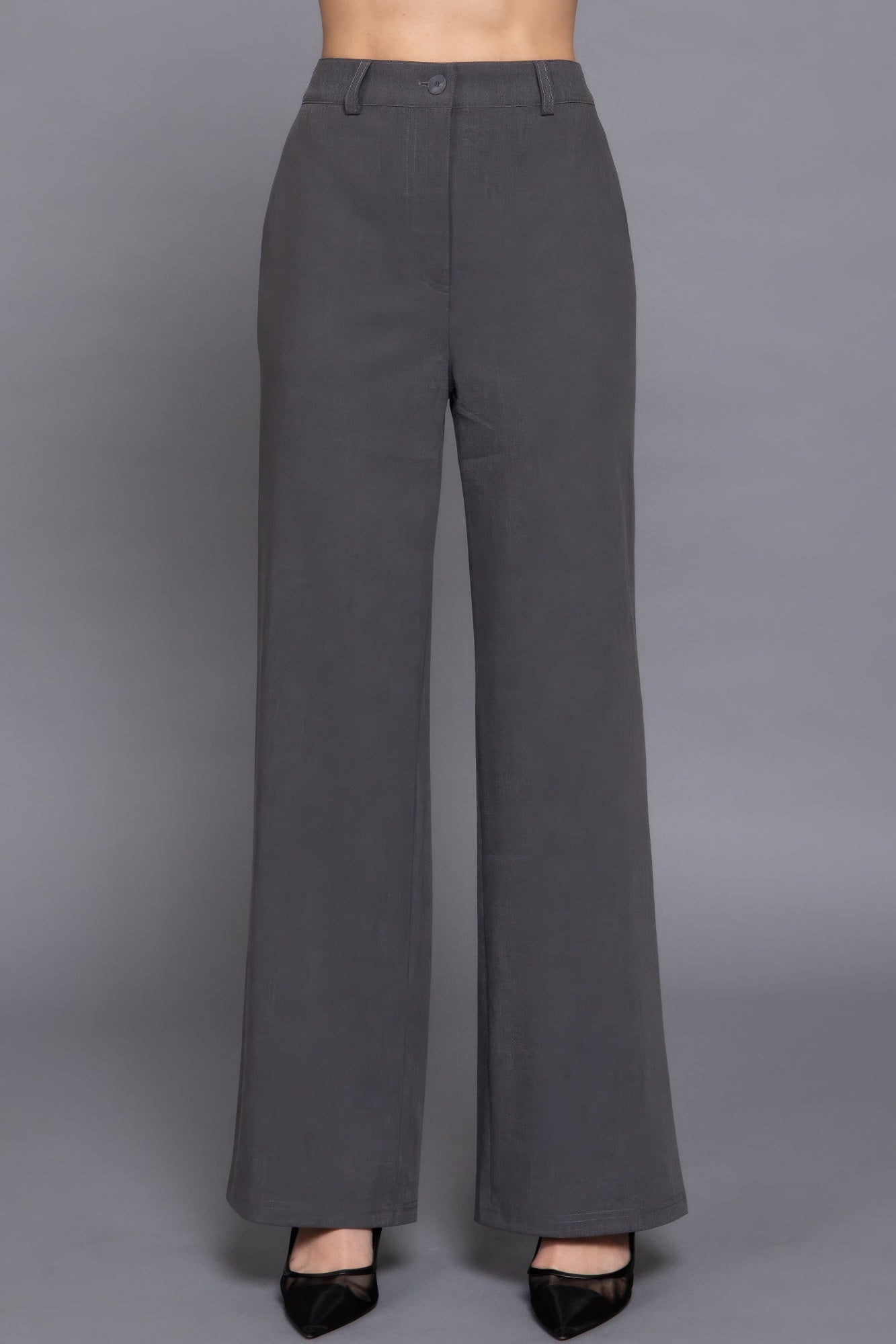 High Waist Straight Leg Dress Pants