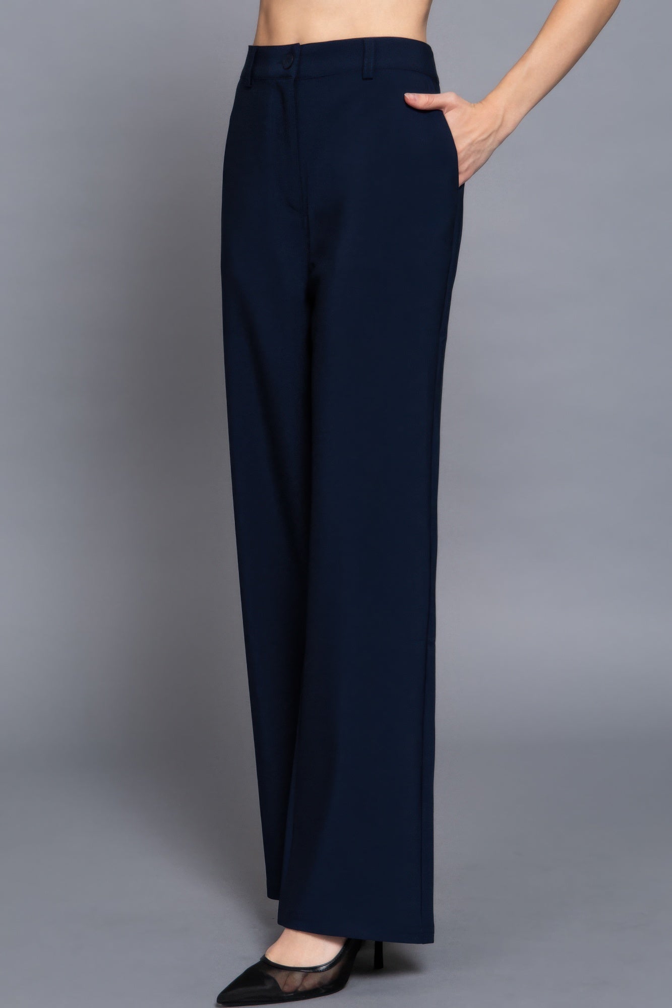 High Waist Straight Leg Dress Pants