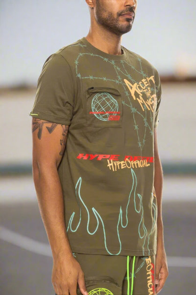 Graphic Print Hype Electric Tee