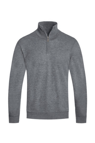 Mens Quarter Zip Knit Sweater