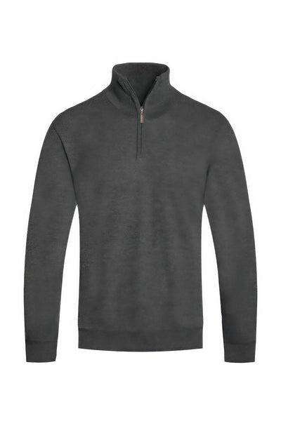 Mens Quarter Zip Knit Sweater
