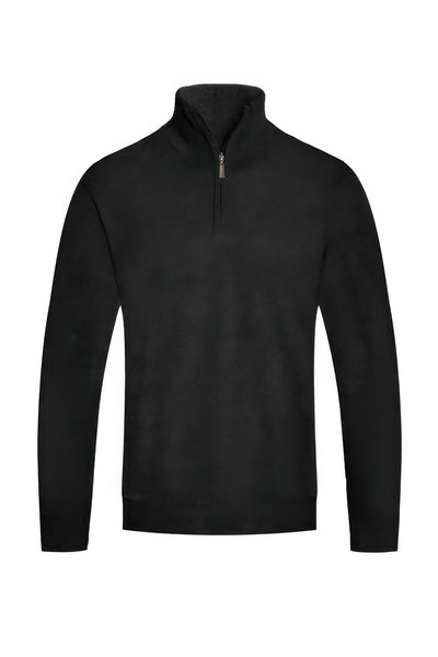 Mens Quarter Zip Knit Sweater