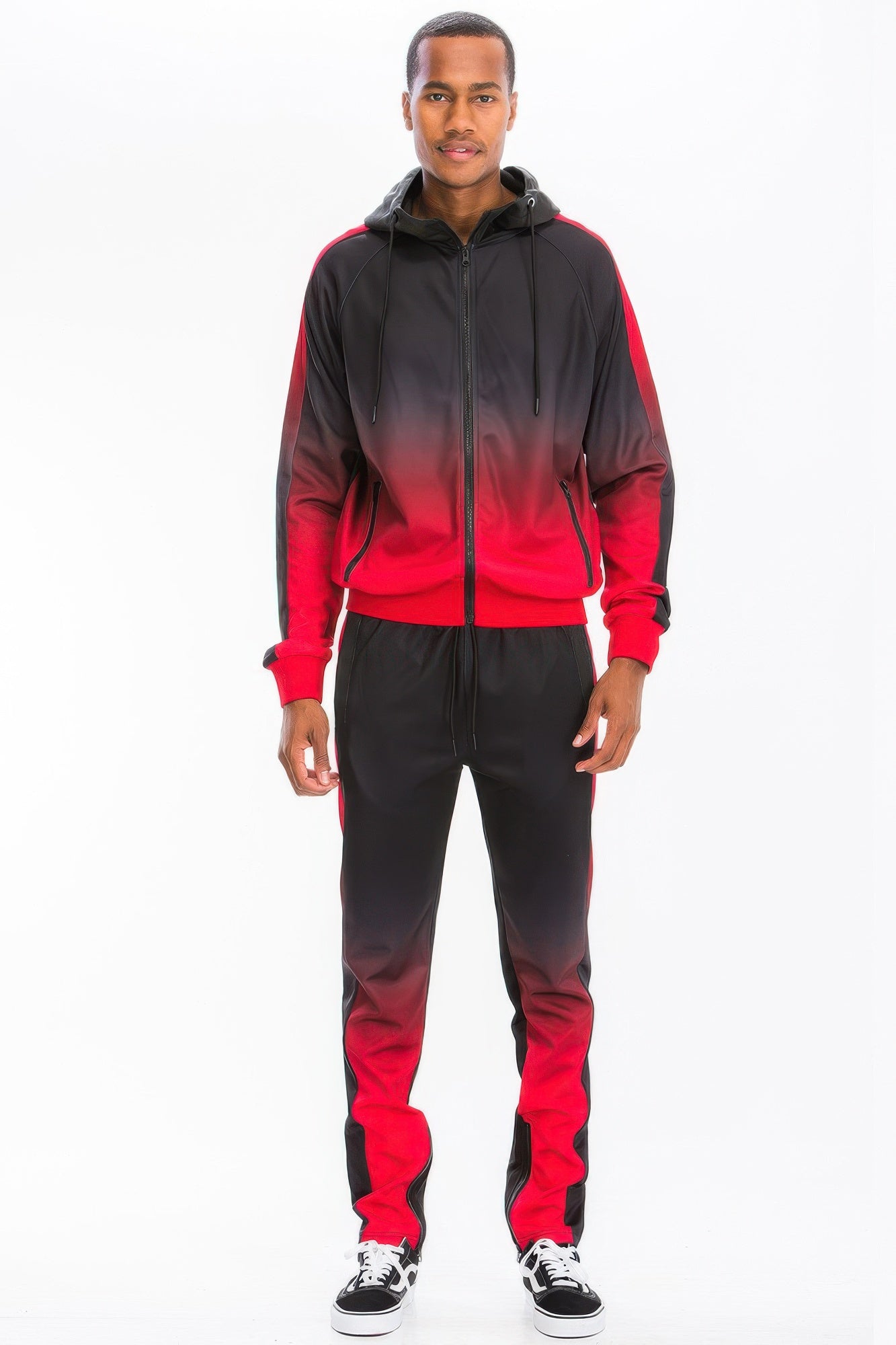 Mens Red Ombre Track Set