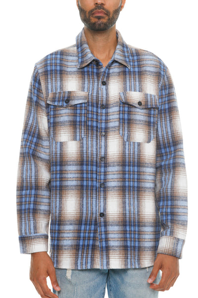 Mens Checkered Soft Flannel Shirt