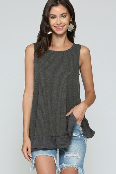 Anastasia Sleeveless Lace Detail Tank Top