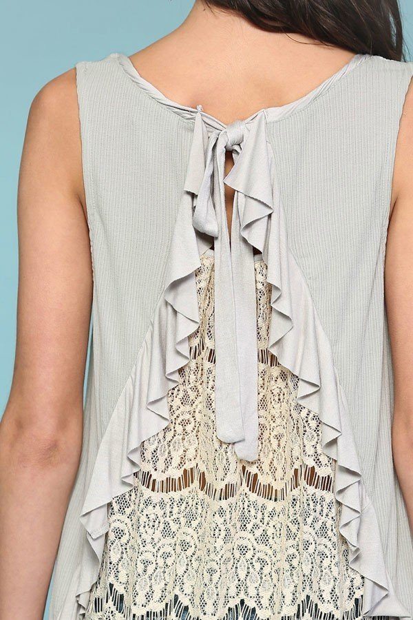 Anastasia Sleeveless Lace Detail Tank Top