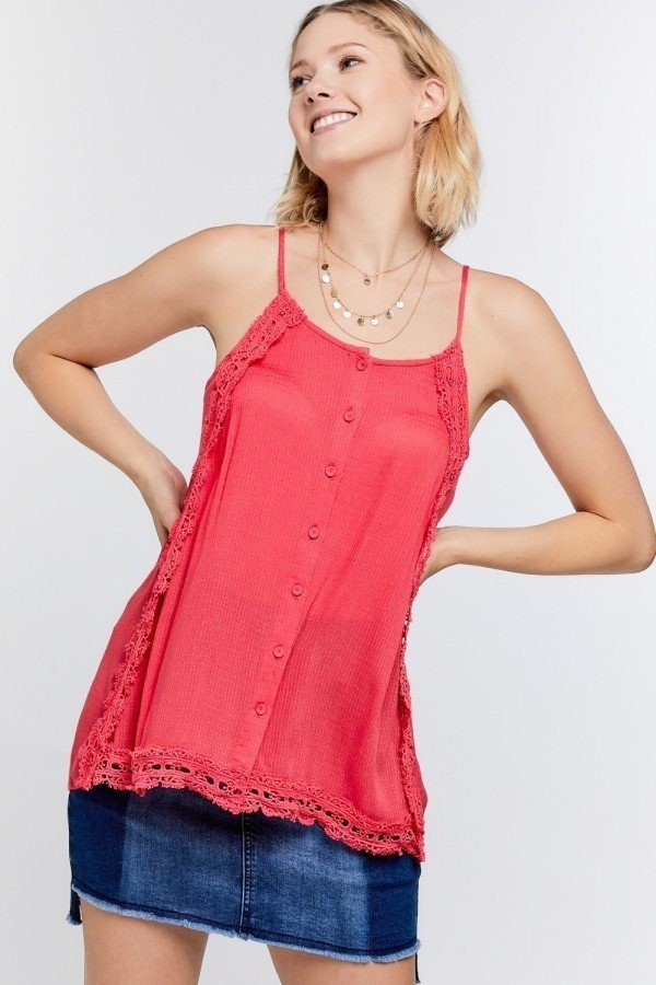 Boho Lace Trim Cami