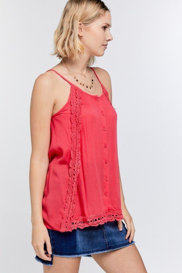 Boho Lace Trim Cami