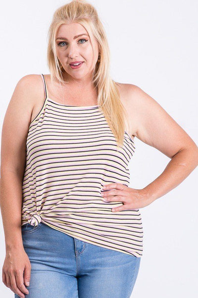 Sleeveless Ribbed Tank Top