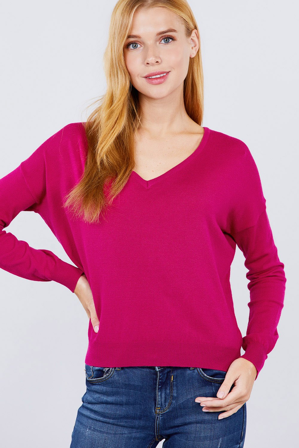 Pull over V-neck Sweater