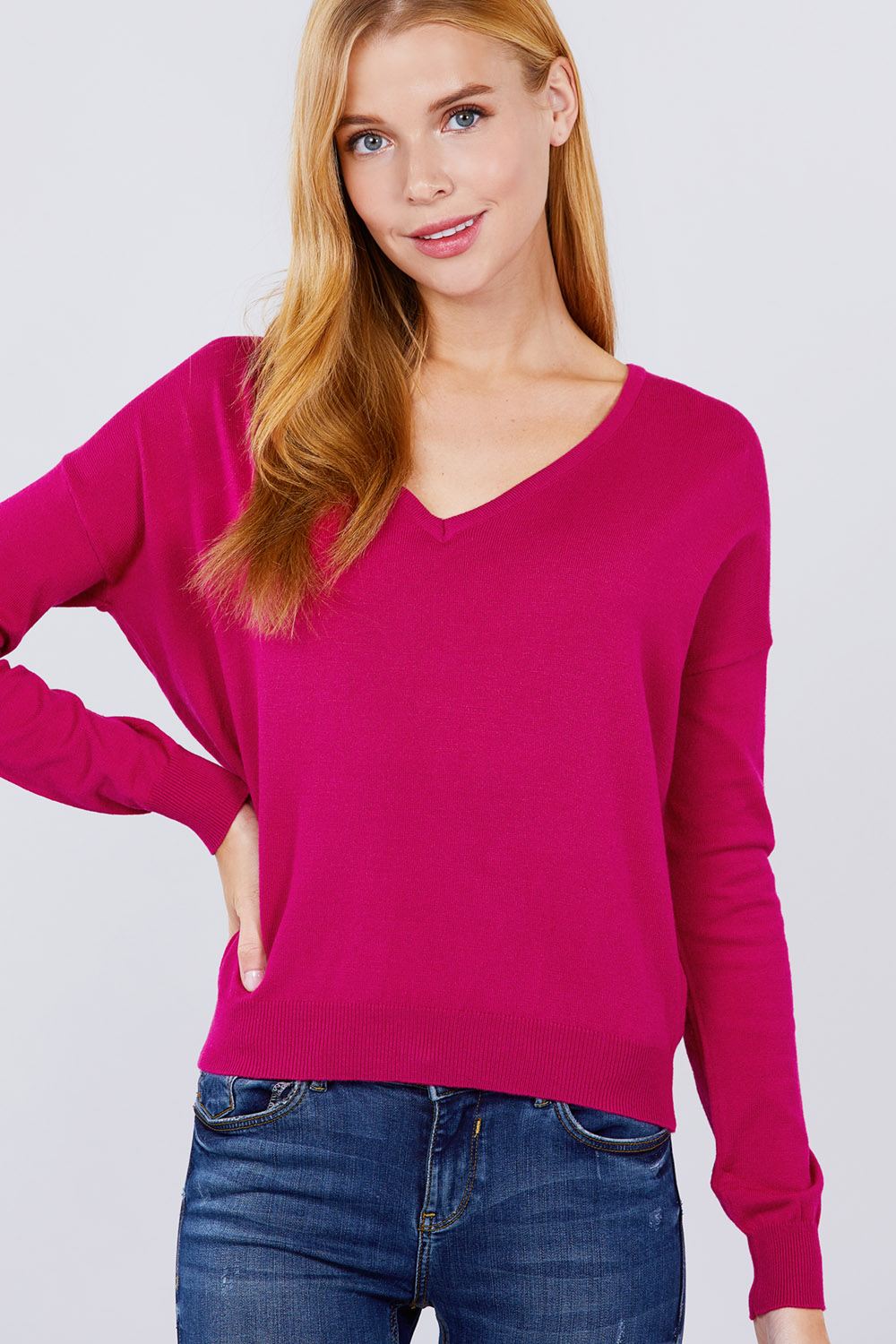 Pull over V-neck Sweater