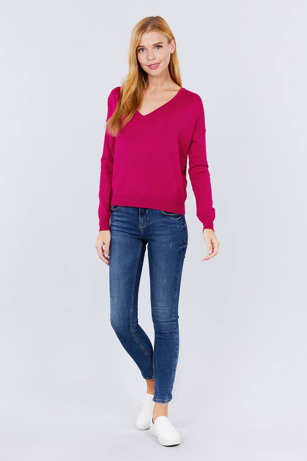 Pull over V-neck Sweater
