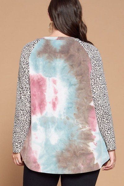 Plus French Terry Tie Dye Top