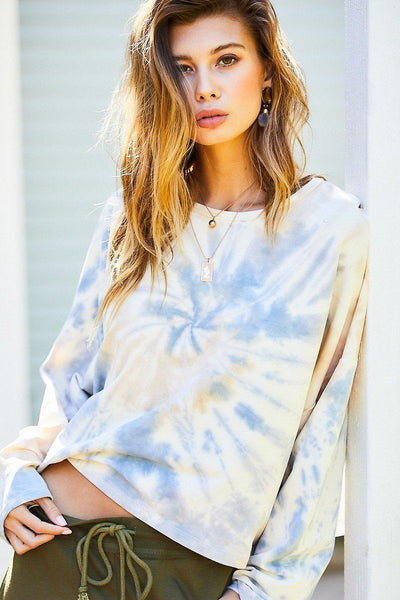 Crop Tie-dye French Terry Pullover
