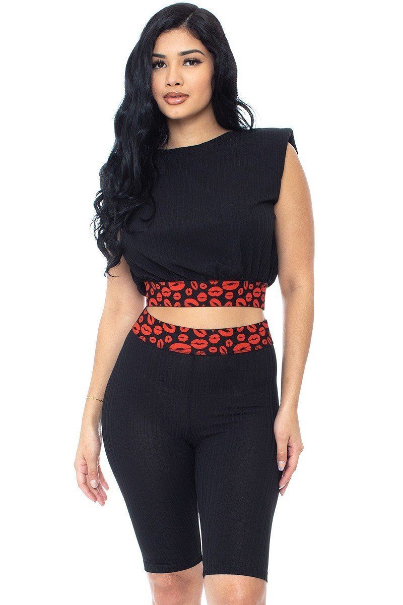 Kiss Biker Short Set