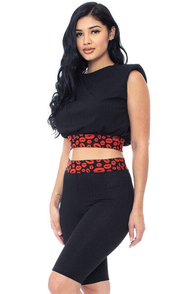 Kiss Biker Short Set