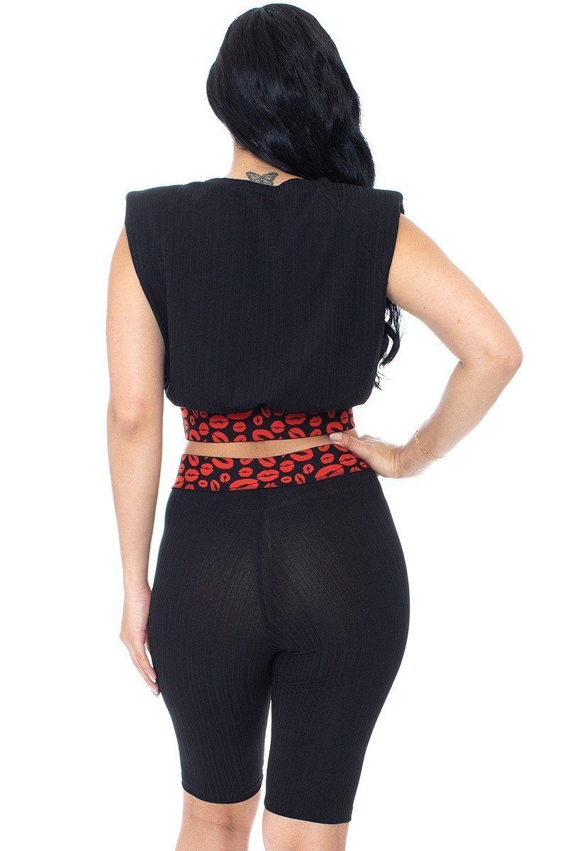 Kiss Biker Short Set