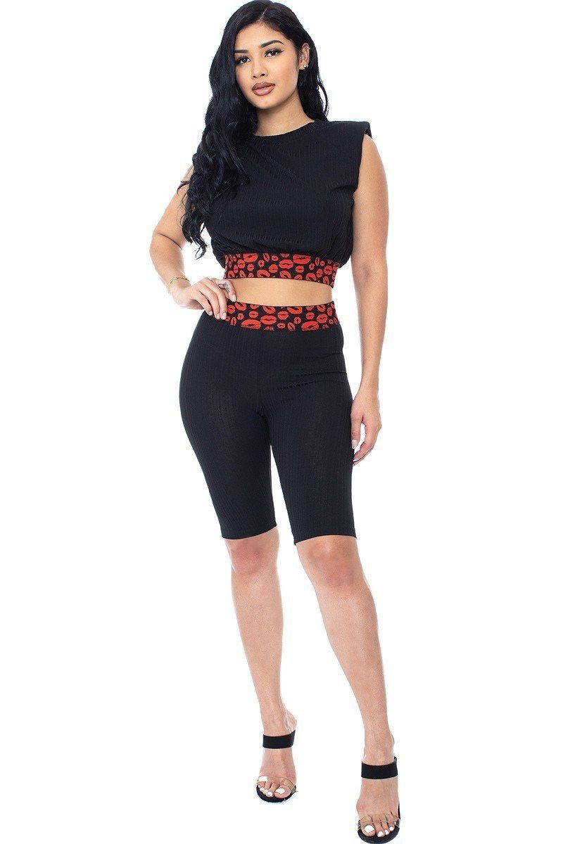 Kiss Biker Short Set