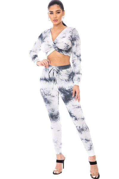 Tie Dye Ribbed lounge Set