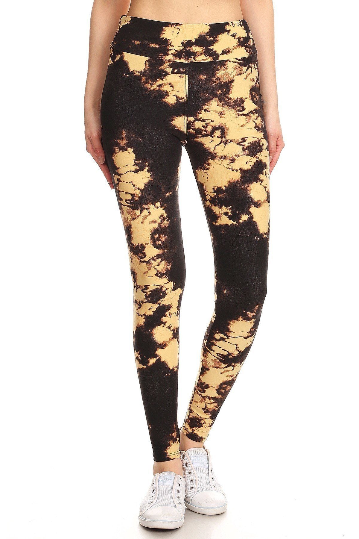 Yoga Style Tie Dye Print Leggings
