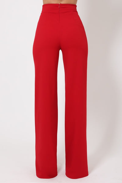 High Waist Reverse G Buckle Pants