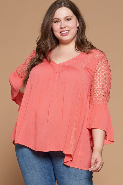 Solid Womens Babydoll Blouse