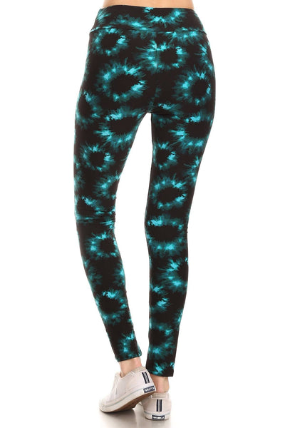 Yoga Style Tie Dye Print Leggings