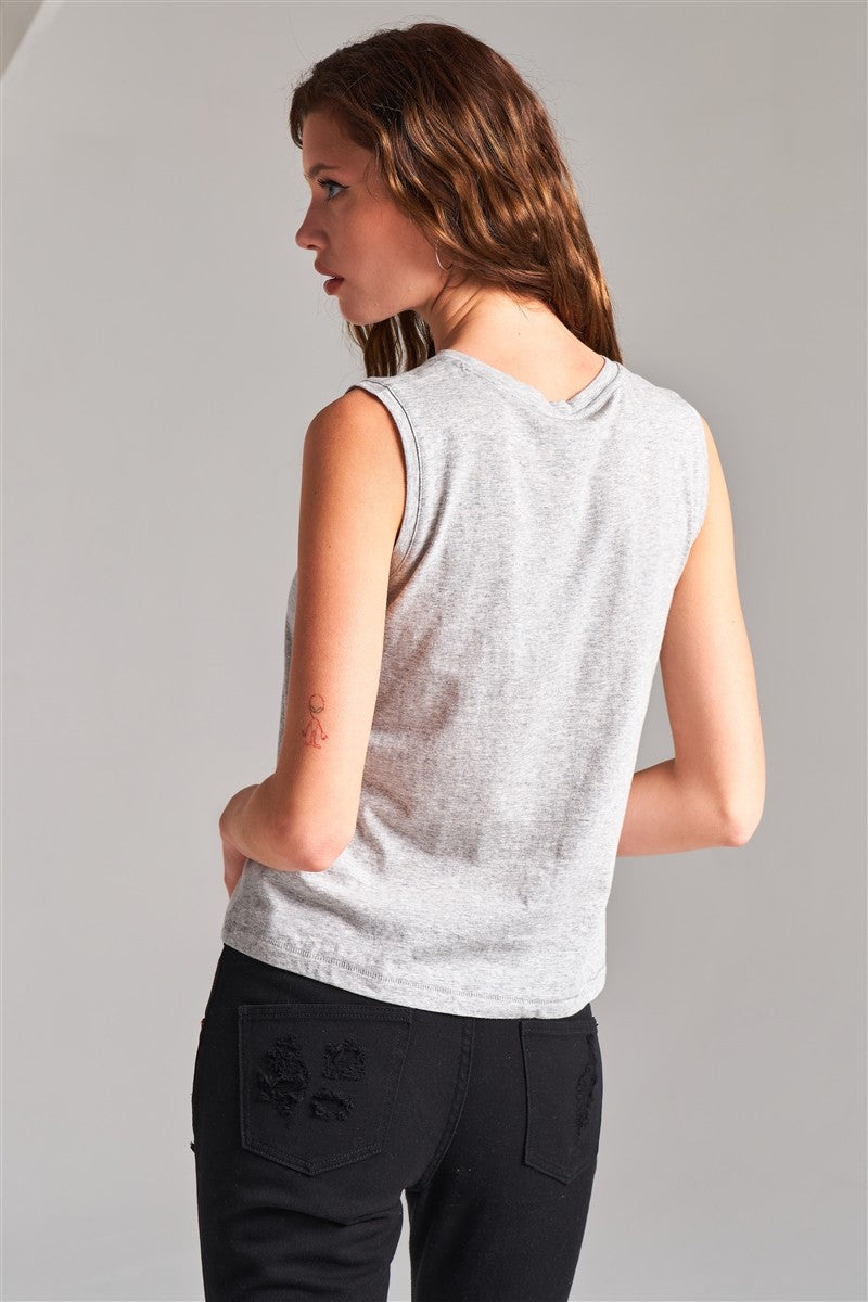 Solid Sleeveless Basic Tank Top