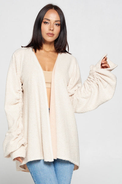 Soft Fuzzy Open Front Cardigan