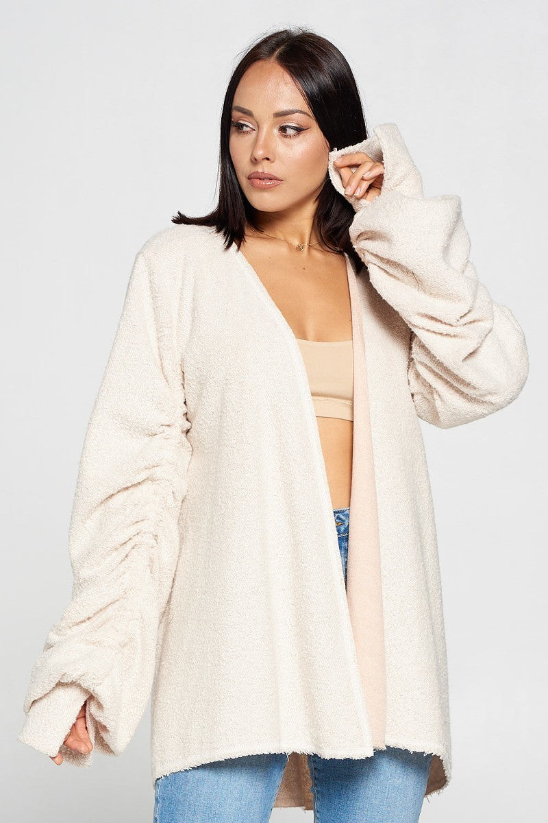 Soft Fuzzy Open Front Cardigan