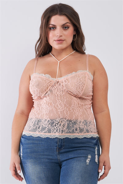 Sheer Lace Bustier Top