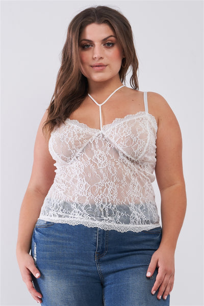 Sheer Lace Bustier Top