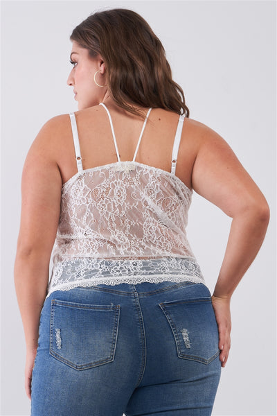 Sheer Lace Bustier Top