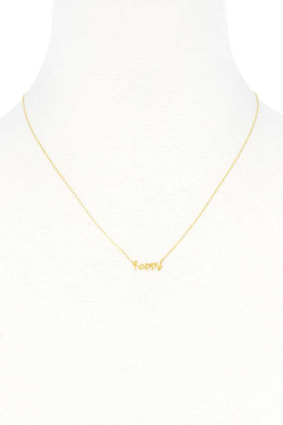 Happy Message Dainty Necklace