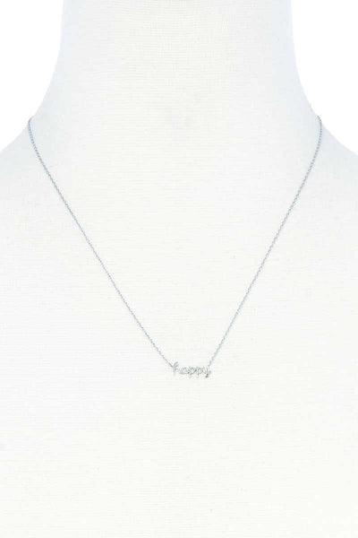 Happy Message Dainty Necklace