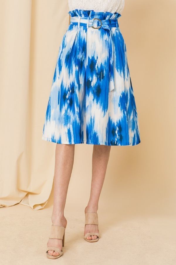 High Waist Pleated Skirt
