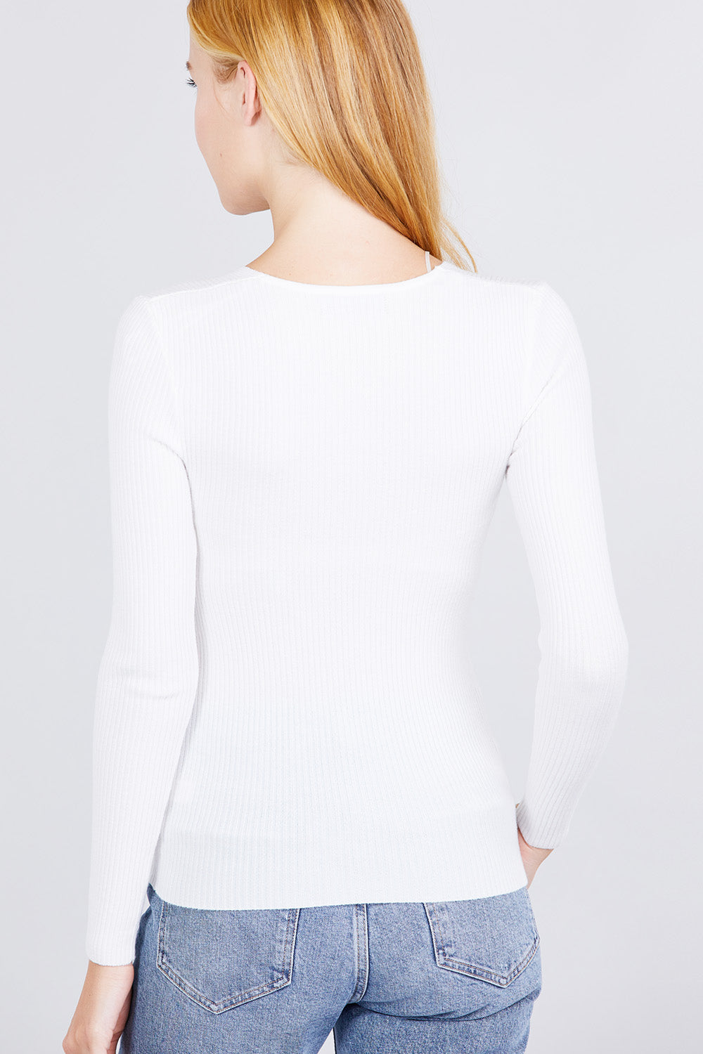 Rib V-Neck Sweater