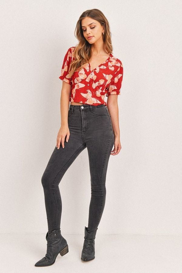 Butterfly Cropped Top