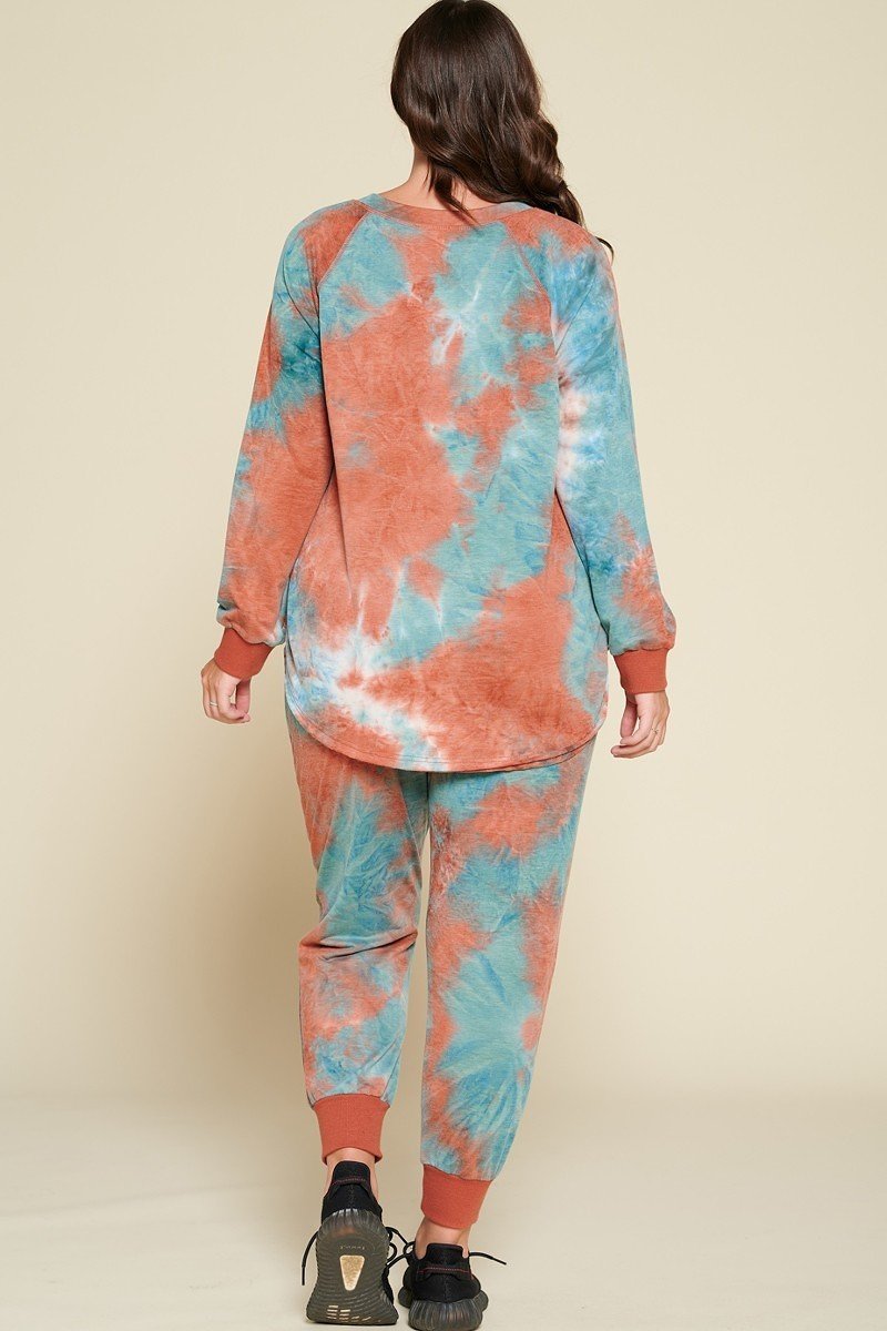 Tie-dye French Terry Knit Lounge Set