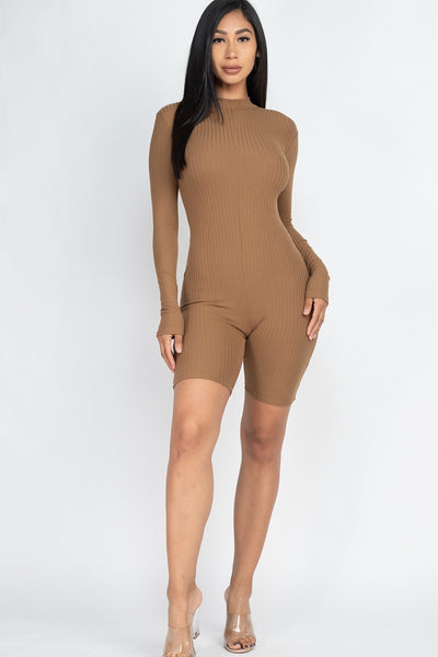 Sexy Ribbed Knit Romper