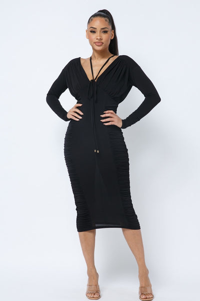 Megan Ruched Bodycon Dress