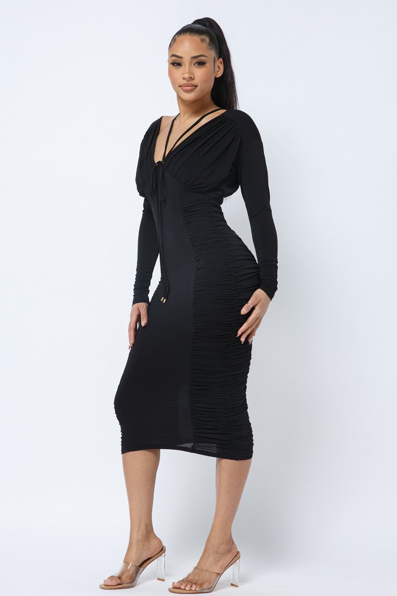 Megan Ruched Bodycon Dress