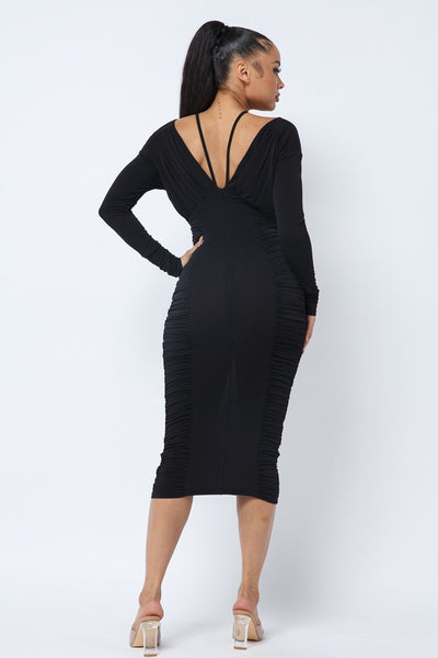 Megan Ruched Bodycon Dress