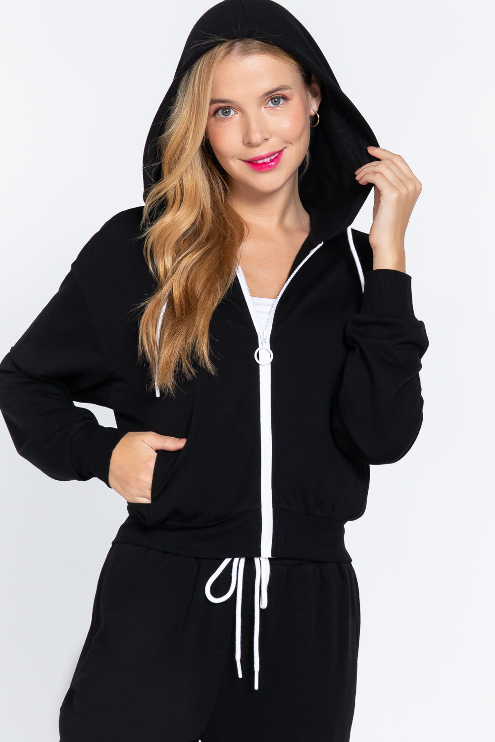 Fleece French Terry Zip-Up Hoodie