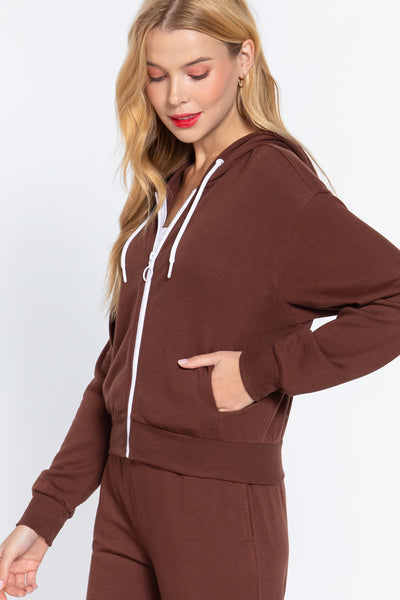 Fleece French Terry Zip-Up Hoodie