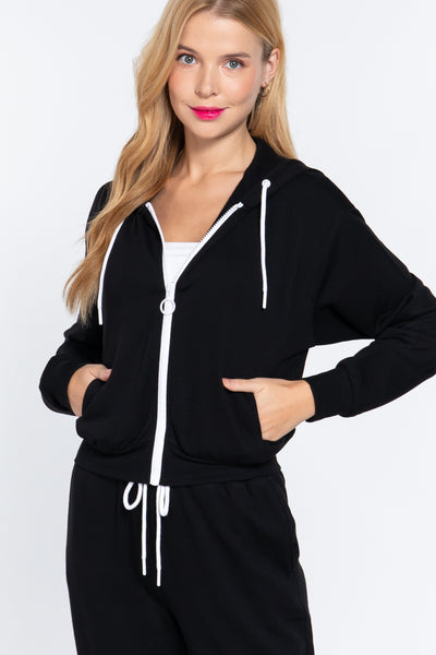 Fleece French Terry Zip-Up Hoodie