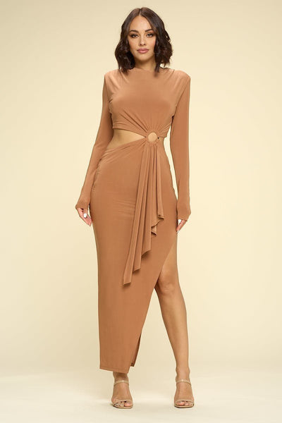 Goddess Cut Out Midi Dress